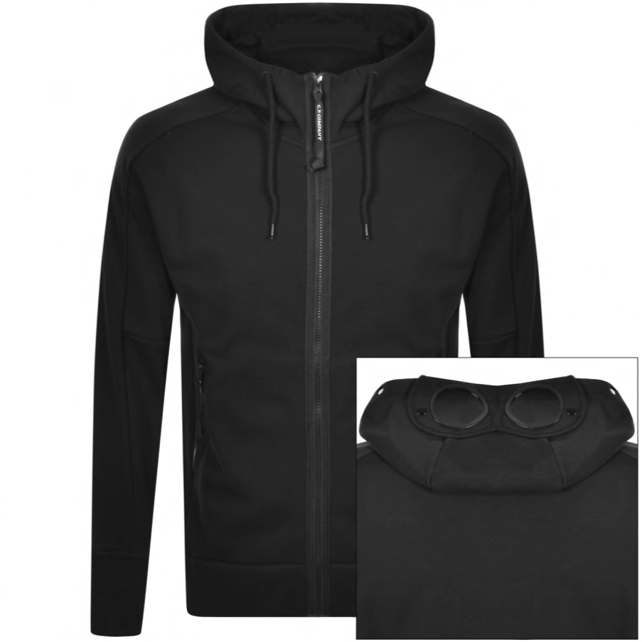 Alternative Image for ProductCP Company Full Zip Logo Hoodie Black1